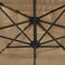 vidaXL - Parasol - met - stalen - paal - 290x290x238 - cm - bruin
