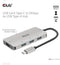 Club 3D CLUB3D - USB Gen2 Type-C naar 4x USB Type-A Hub - 10Gbps - Aluminium
