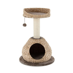 Coast - Kattenkrabpaal met grot en sisal - 48 x 70,5 cm - Donkerbruin