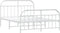 vidaXL - Bedframe - met - hoofd- - en - voeteneinde - metaal - wit - 180x200 - cm