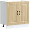 vidaXL - Spoelbakonderkast - Kalmar - 80x46x81,5cm - bewerkt - hout - sonoma - eiken