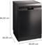 Siemens SN23EC22AE - Vrijstaande vaatwasser - 6 programma's 42 dB - Black steel
