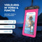 Travelly® Waterdicht Telefoonhoesje - IPX8 Onderwater Hoesje - Geschikt voor smartphones tot 18 cm - Zwart/Roze (2 stuks)