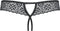 Obsessive Shibu Open Kruis String - Erotisch Onderbroek - Maat S/M - Zwart
