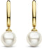 TI SENTO Dames Oorbellen - 925 zilver - Parel met geel verguld - 7939YP