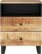 vidaXL - Nachtkastje - 50x33x62 - cm - massief - mangohout - en - bewerkt - hout