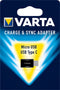 Varta 57945101401 - USB 2.0 Adapter - Micro-USB naar USB-C - Zwart