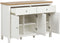 Sideboard met 3 deuren ATOCA Gebroken wit