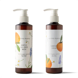 Karma Mama Comfort Cream & Gentle All-Over Wash – Duo Set – 250ml Babycrème + 250ml Baby Wasgel