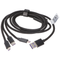 AccuCell 3IN1 USB datakabel - Oplader kabel - Geschikt voor USB-C iPhone Micro-USB - Zwart