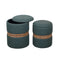 Poef Versa Groen Polyester Linnen Bamboe Hout MDF