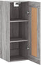 vidaXL - Wandkast - 34,5x34x90 - cm - bewerkt - hout - grijs - sonoma - eikenkleurig