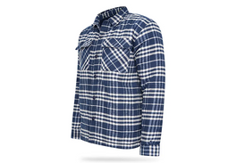Mj Woodsman - Heerlijk warm, gevoerd houthakkershemd met ruiten - Navy - Maat M