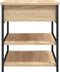 vidaXL - Schoenenbankje - 70x42,5x50 - cm - bewerkt - hout - sonoma - eikenkleurig
