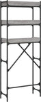 vidaXL - Wasmachinerek - 67x25x163 - cm - bewerkt - hout - grijs - sonoma