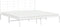 vidaXL - Bedframe - met - hoofdbord - metaal - wit - 200x200 - cm