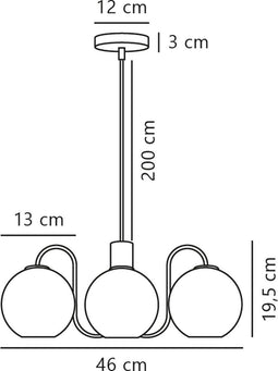 Nordlux Franca - Hanglamp - Opaal glas/messing