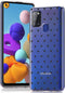 iMoshion Hoesje Geschikt voor Samsung Galaxy A21s Hoesje Siliconen - iMoshion Design hoesje - Transparant / Zwart / Hearts All Over Black