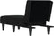 vidaXL - Chaise - longue - stof - zwart