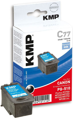 KMP C77 - Inktcartridge - Inkt op pigmentbasis - Zwart