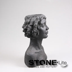 Bloempot vrouwenhoofd Stone-LitestonE'lite