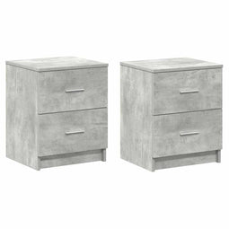 vidaXL - Nachtkastjes - 2 - st - met - 2 - lades - 40x36x50 - cm - betongrijs