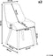 Set van 2 eetkamerstoelen MELFORT Zandbeige