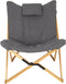 Bo-Camp Wembley - Relaxstoel - Luxe met Houten Frame - Grijs