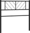 vidaXL - Hoofdbord - 107 - cm - metaal - zwart