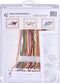 Thea Gouverneur - Borduurpakket met telpatroon - 439 - Voorgesorteerde DMC Garens - Vlinder Kamperfoelie - Linnen - 29 cm x 18 cm - DIY Kit