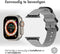 iMoshion Bandje Geschikt voor Apple Watch Bandje Series 1 / 2 / 3 / 4 / 5 / 6 / 7 / 8 / 9 / SE / Ultra (2) - 42 / 44 / 45 / 49 mm - iMoshion Nylon band - Lichtgrijs