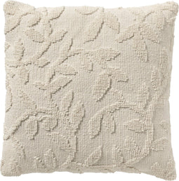 Dutch Decor HOJA - Kussenhoes 45x45 cm Snow White - wit - met rits