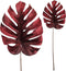 PTMD Leaves Plant Monstera Kunstblad - 29x24x76 cm - Velvet - Bordeaux
