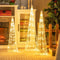 Coast Verlichte Kerstkegelbomen Set van 3 - Warmwit LED - Sterrenslingers - Wit - 81 / 72 / 62 cm (set van 3)