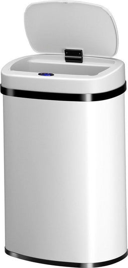 Automatische Prullenbak - Sensorprullenbak - 50 Liter - Wit - Rechthoek
