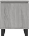 vidaXL - Nachtkastje - 40x30x50 - cm - bewerkt - hout - grijs - sonoma - eikenkleurig