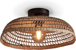 GOOD&MOJO Plafonniere Pantanal - Zeegras/Zwart - Ø45cm - Modern