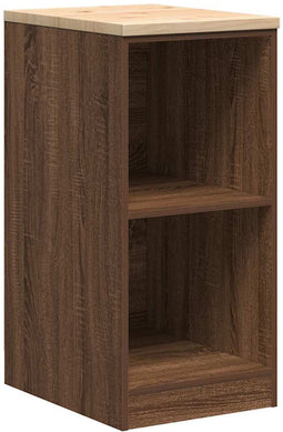 vidaXL - Garagekast - 40x51x85 - cm - massief - grenenhout - bruin - eikenkleurig