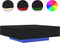 vidaXL - Salontafel - met - LED-verlichting - Zwart - Eiken - 100x100x31 - cm