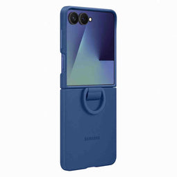 Samsung Galaxy Z Flip 7 - Ring Case - Hoogwaardige bescherming met ring - Blauw