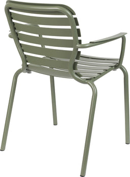 Zuiver Vondel Tuinstoel - Groen - Armleuning - 2 stuks