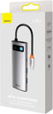 Baseus Metal Gleam - 7-in-1 USB-C Hub - 100W Power Delivery 5Gbps - Grijs