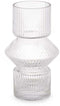 Vaas Strepen Transparant Kristal 9,5 x 16,5 x 9,5 cm (8 Stuks)