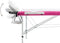 vidaXL - Massagetafel - inklapbaar - 3 - zones - aluminium - wit - en - roze