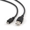 Gembird CCP-MUSB2-AMBM-0.5M - USB kabel A/Micro B - Vergulde contacten - Zwart