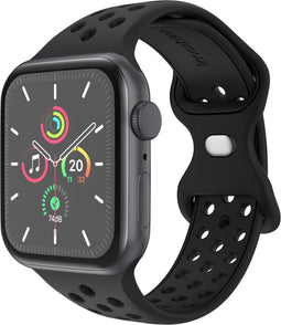 imoshion Sport⁺ bandje - Geschikt voor Apple Watch 1, 2, 3, 4, 5, 6, 7, 8, 9, 10 (42 mm), SE - 38/40/41 mm - Zwart - S/M