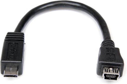 StarTech UUSBMUSBMF6 - USB kabel - 0.15 m - Zwart