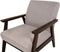 ASNES - Fauteuil - Taupe - Polyester