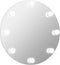 vidaXL - Wandspiegel - met - LED-lampen - rond - glas