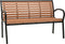 vidaXL - Tuinbank - 116 - cm - staal - en - HKC - zwart - en - bruin